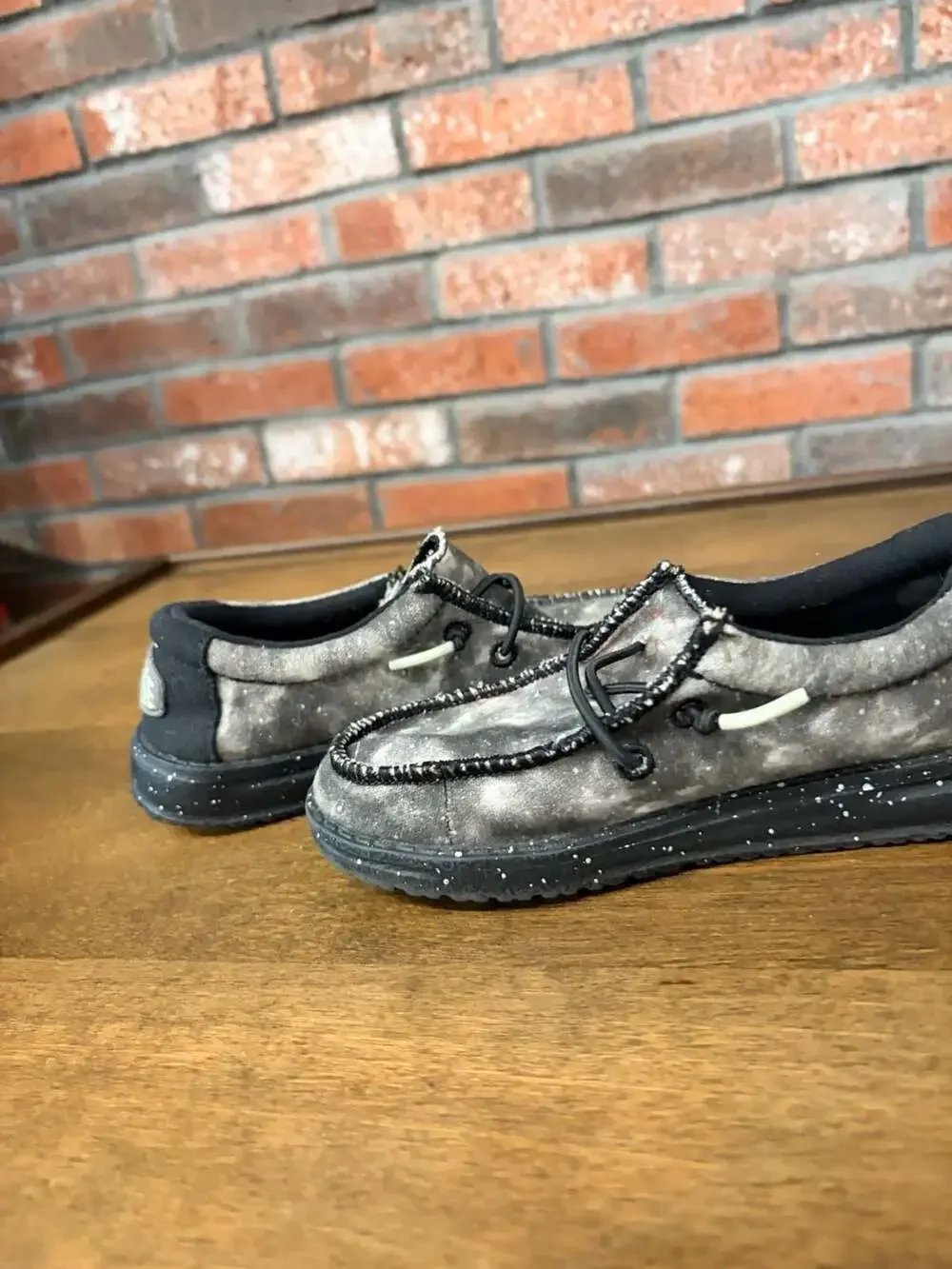 Hey Dude Wally Toddler Galaxy Black Multi Glow Slip On Shoes